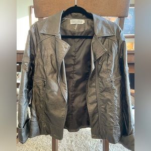 Women’s Faux Leather Monorene Jacket-Size Large